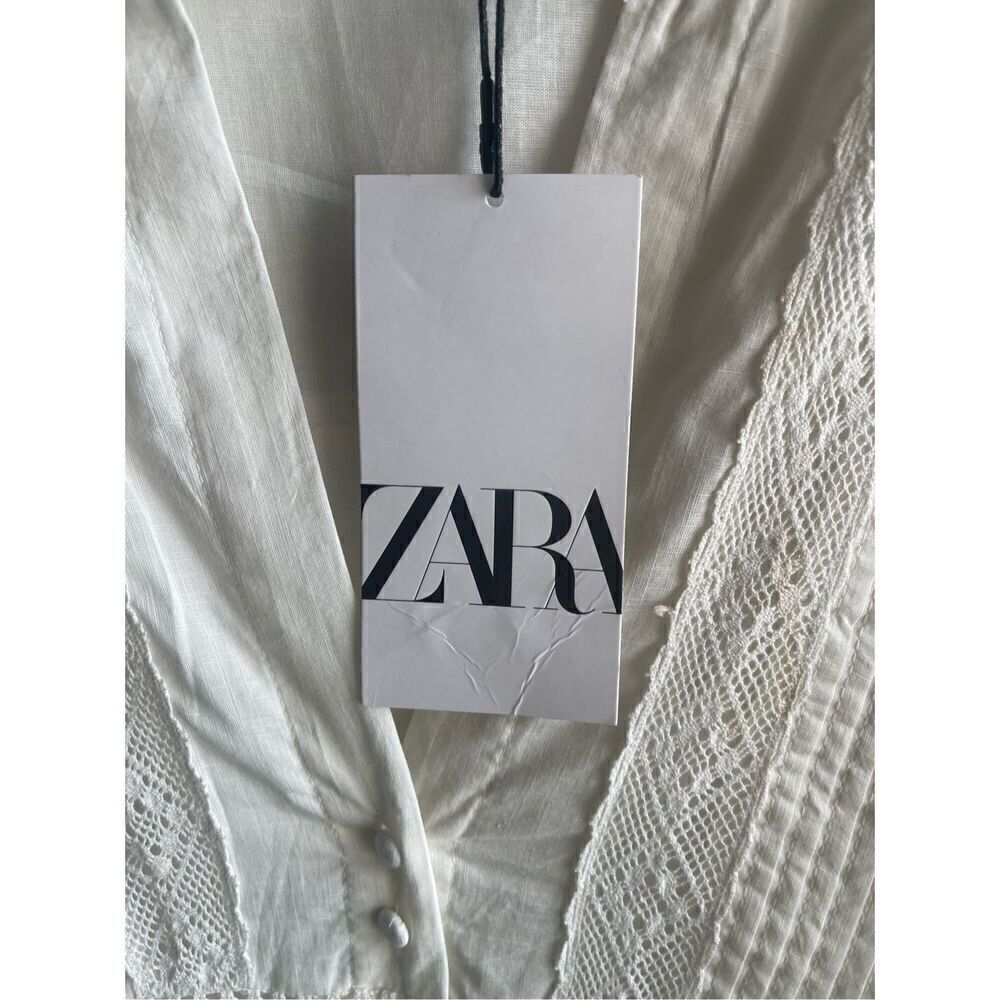 ❤️ZARA Voluminously Embroidered Dress XL - Picture 6 of 7